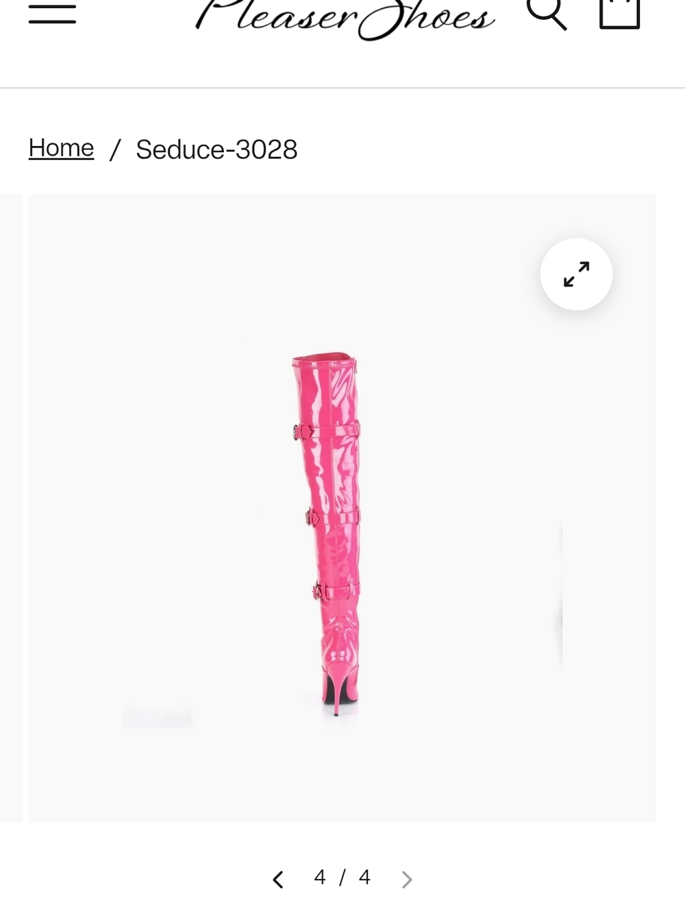 Seduce Patent Over-the-Knee Lace-Up Boots in Hot Pink - Picture 4 of 11